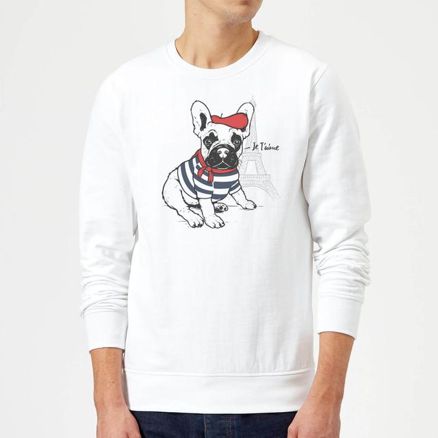 Je T'aime Frenchie Pullover - Weiß - L - Weiß on Productcaster.