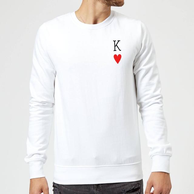 King Of Hearts Sweatshirt - White - M - White on Productcaster.