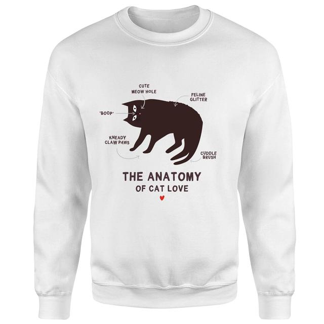 The Anatomy Of Cat Love Sweatshirt - White - L - White on Productcaster.