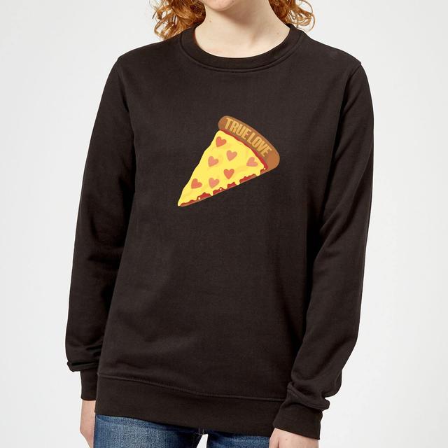 True Love Pizza Women's Sweatshirt - Black - S - Black on Productcaster.