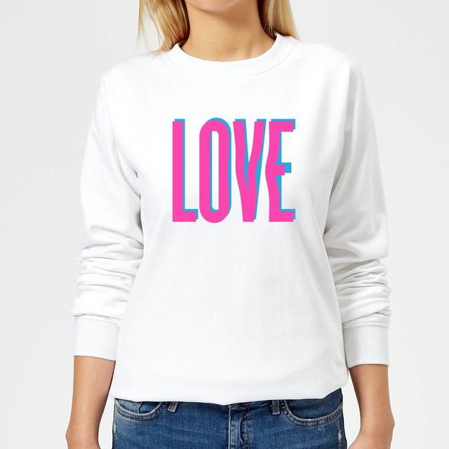 Love Glitch Frauen Pullover - Weiß - XS - Weiß on Productcaster.