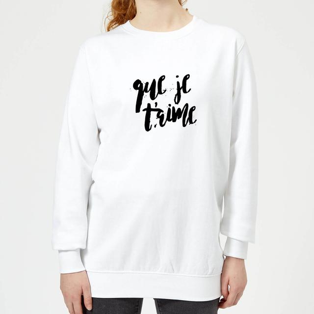 Que Je T'aime Frauen Pullover - Weiß - L - Weiß on Productcaster.