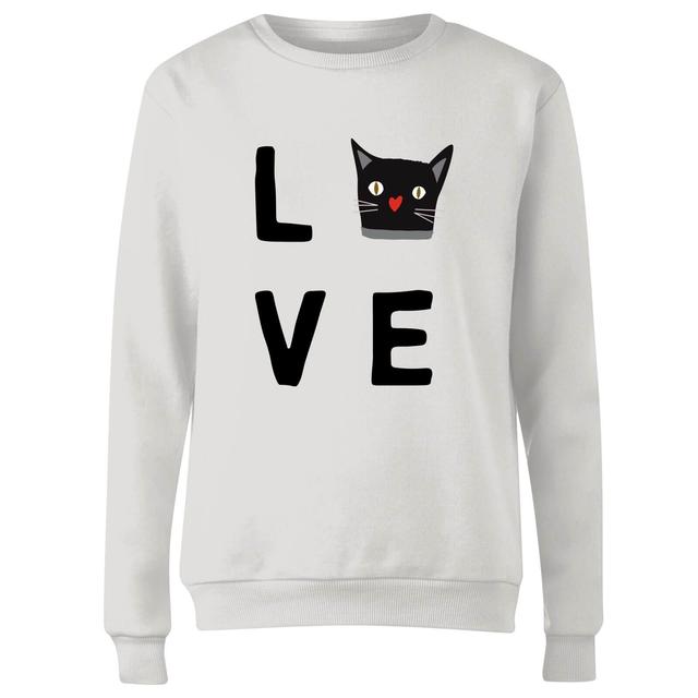 Cat Love Frauen Pullover - Weiß - XXL - Weiß on Productcaster.