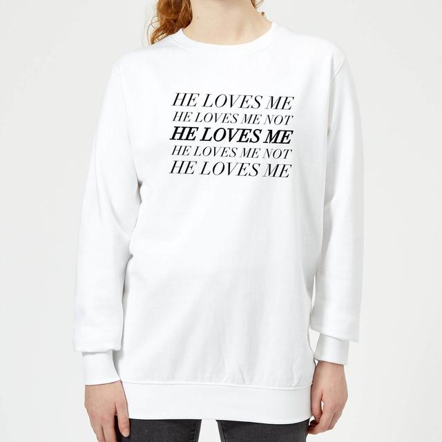 He Loves Me, He Loves Me Not Frauen Pullover - Weiß - L - Weiß on Productcaster.