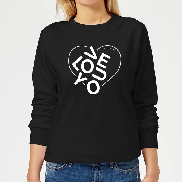 Love You Jumble Frauen Pullover - Schwarz - XL - Schwarz on Productcaster.