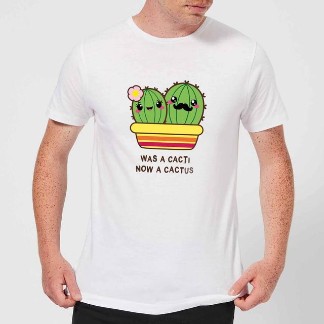 Was A Cacti, Now A Cactus T-Shirt - White - M - White on Productcaster.