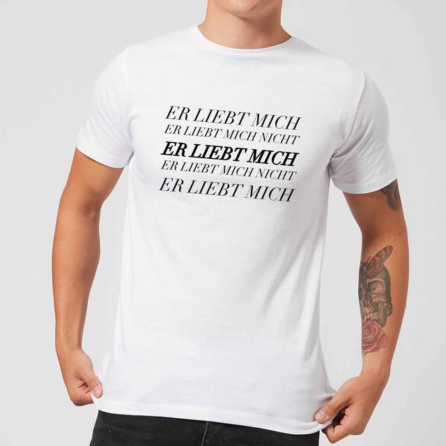 Er Liebt Mich T-Shirt - White - M - Weiß on Productcaster.