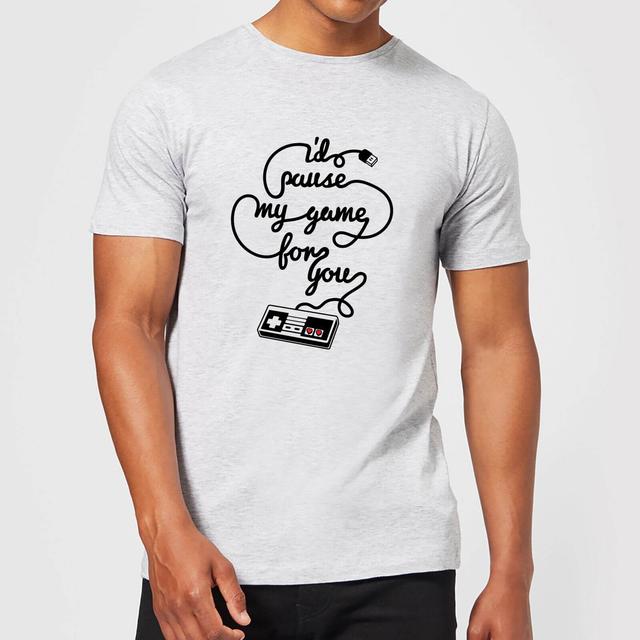 I'd Pause My Game For You T-Shirt - Grey - 5XL - Grey on Productcaster.