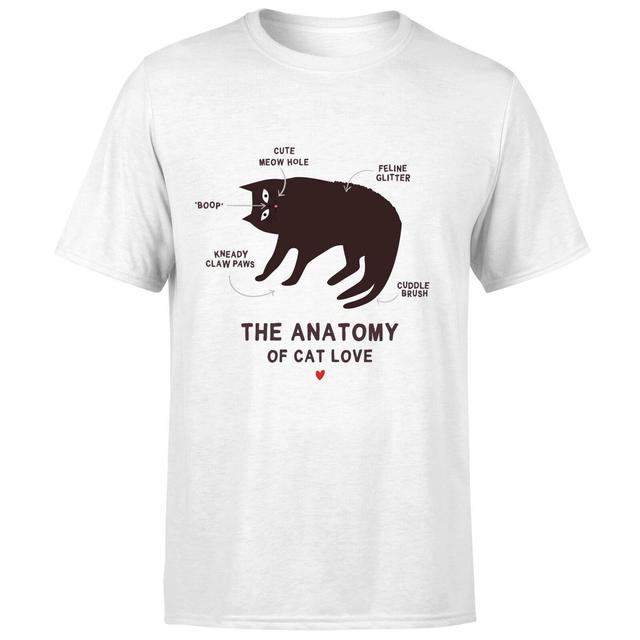 The Anatomy Of Cat Love T-Shirt - White - M - Weiß on Productcaster.