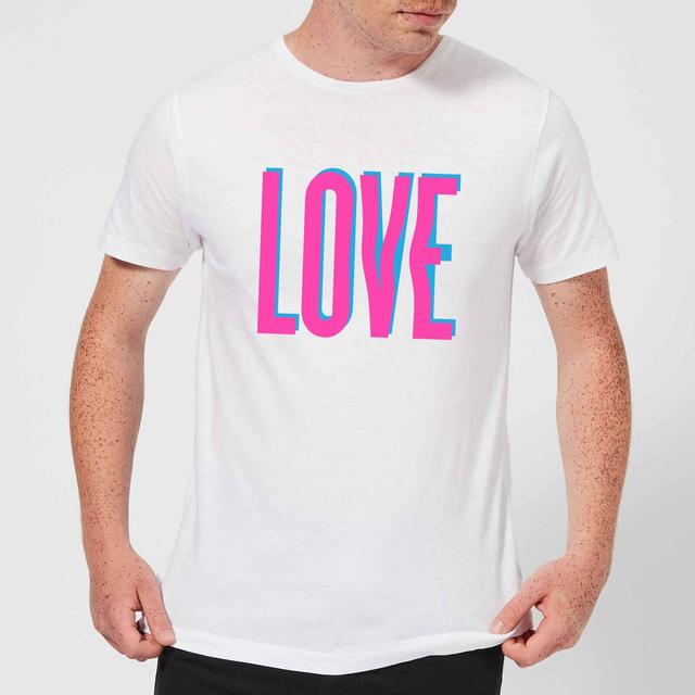 Love Glitch T-Shirt - White - L - Weiß on Productcaster.