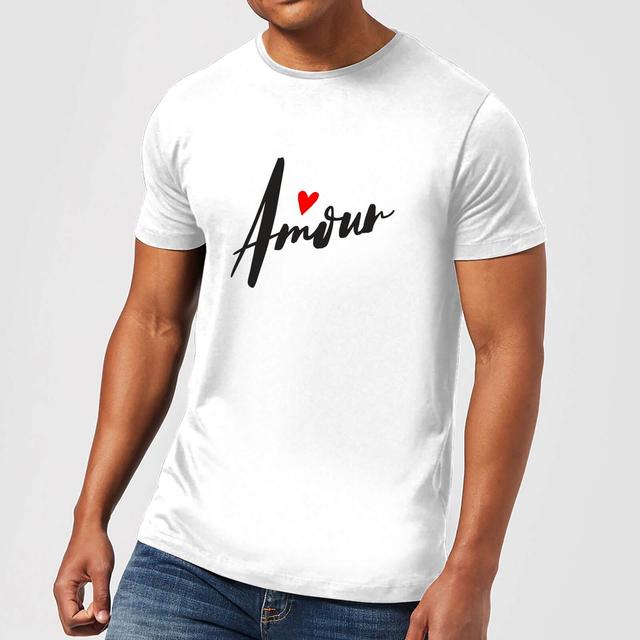 Amour Script T-Shirt - White - 5XL - Weiß on Productcaster.