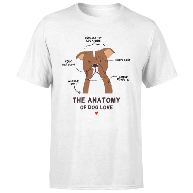 The Anatomy Of Dog Love T-Shirt - White - XXL - Weiß on Productcaster.