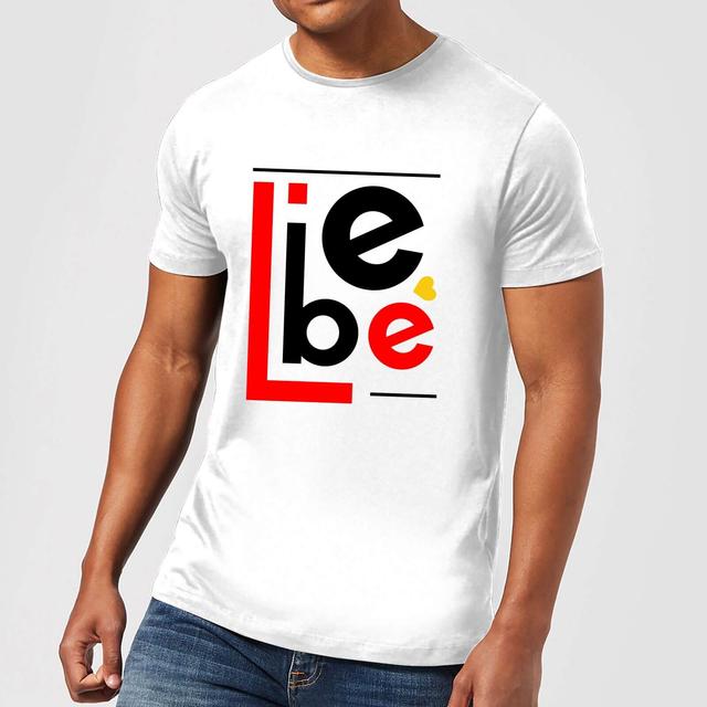 Liebe Block T-Shirt - White - XL - White on Productcaster.