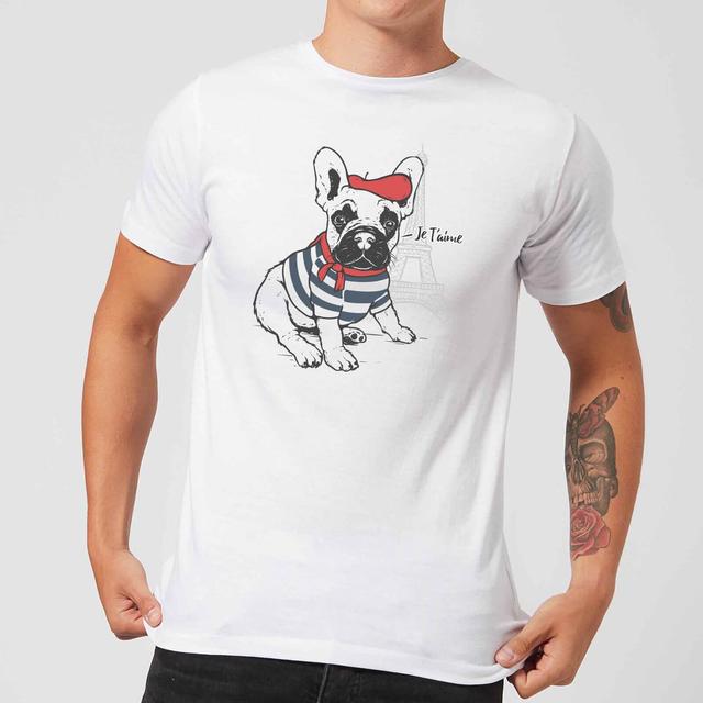 Je T'aime Frenchie T-Shirt - White - XXL - Weiß on Productcaster.