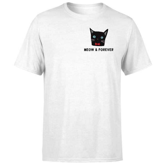 Meow & Forever T-Shirt - White - S - White on Productcaster.