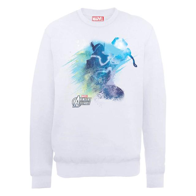 Marvel Avengers Assemble Hulk Art Burst Sweatshirt - White - M - Weiß on Productcaster.