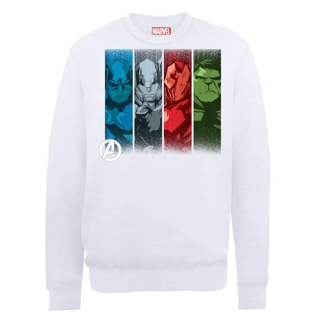 Marvel Avengers Assemble Team Poses Sweatshirt - White - M - White on Productcaster.