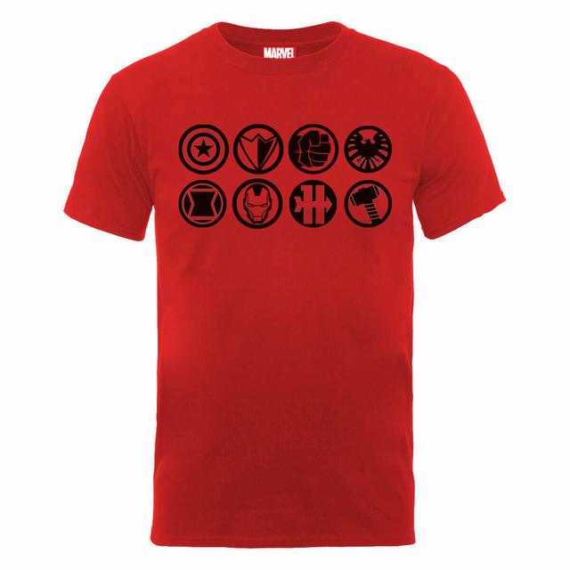 Marvel Avengers Assemble Team Icons T-Shirt - Red - XL on Productcaster.