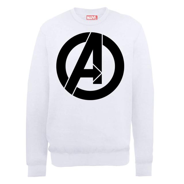 Marvel Avengers Assemble Simple Logo Sweatshirt - White - XXL on Productcaster.