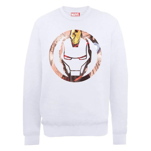 Marvel Avengers Assemble Iron Man Montage Sweatshirt - White - M on Productcaster.