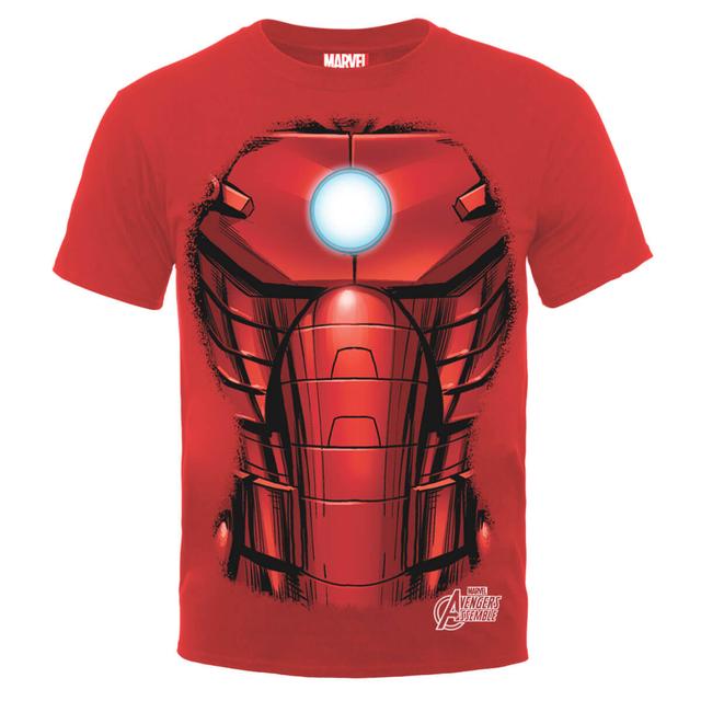 Marvel Avengers Assemble Iron Man Chest Burst T-Shirt - Rot - L on Productcaster.