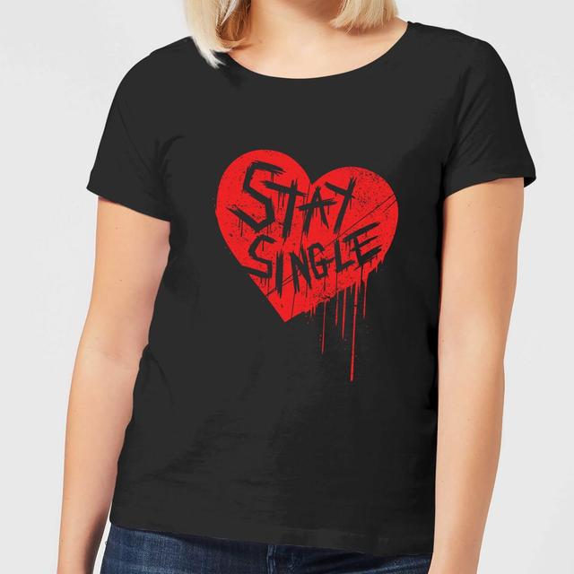 Stay Single Women's T-Shirt - Black - S - Schwarz on Productcaster.