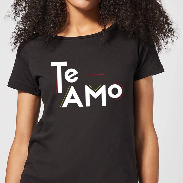 Te Amo Block Women's T-Shirt - Black - XL - Schwarz on Productcaster.