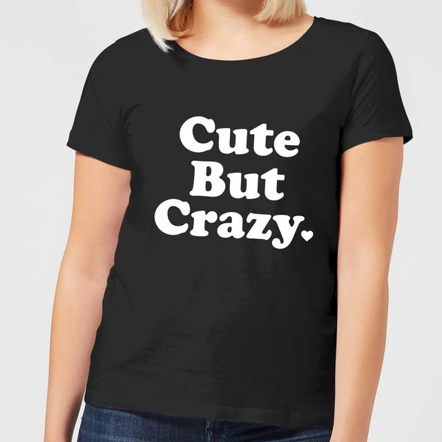 Camiseta "Cute But Crazy" - Mujer - Negro - 5XL - Negro on Productcaster.