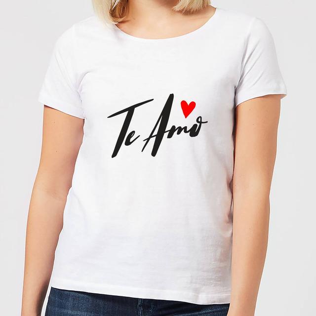 Te Amo Script Women's T-Shirt - White - XL - White on Productcaster.