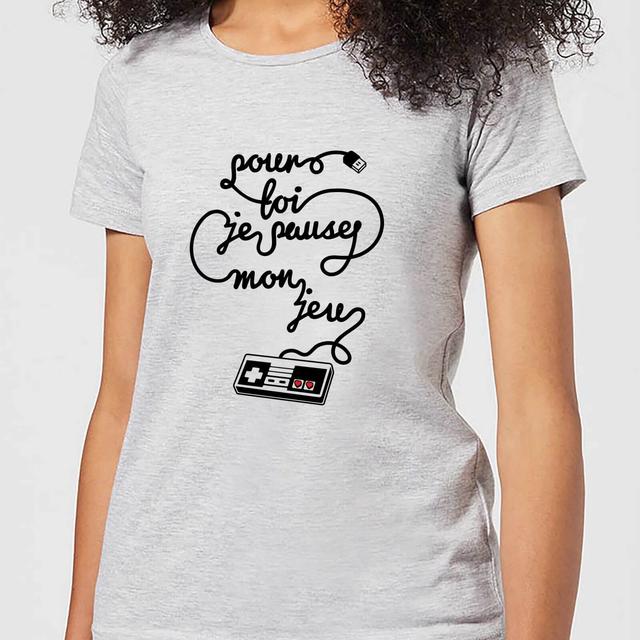 I'd Pause My Game For You (FR) Women's T-Shirt - Grey - XXL - Grau on Productcaster.