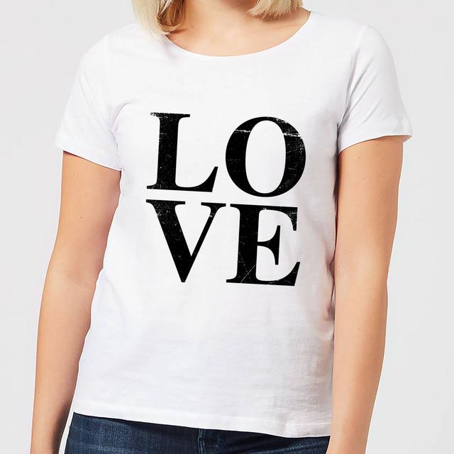 Love Textured Women's T-Shirt - White - M - Weiß on Productcaster.