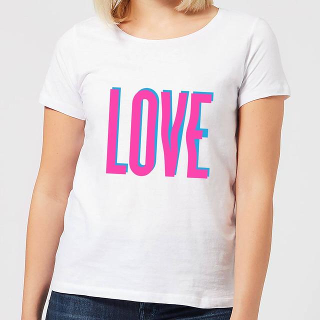 Love Glitch Women's T-Shirt - White - S - Weiß on Productcaster.