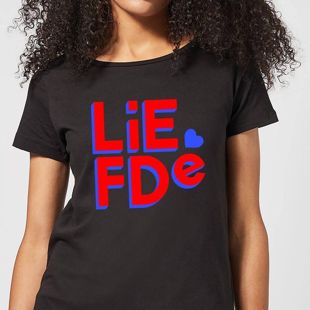 Liefde Block Women's T-Shirt - Black - S - Schwarz on Productcaster.