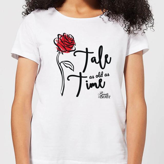 Disney Die Schöne und das Biest Tale As Old As Time Rose Damen T-Shirt - Weiß - S on Productcaster.