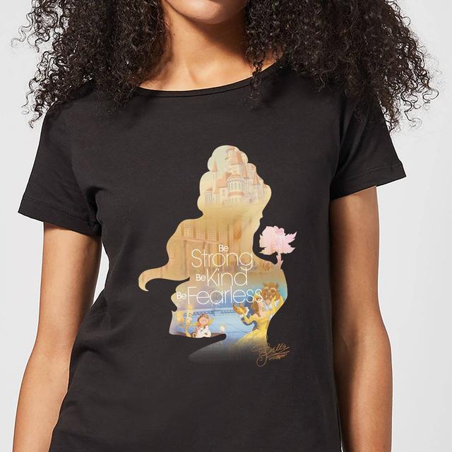 Camiseta Disney La Bella y la Bestia Silueta Bella Be Strong - Mujer - Negro - 3XL on Productcaster.