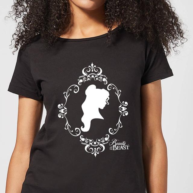 Disney Beauty And The Beast Belle Silhouette Women's T-Shirt - Black - S on Productcaster.