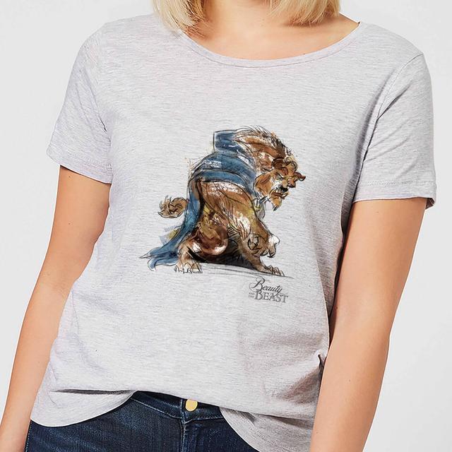 Camiseta Disney La Bella y la Bestia Sketch Bestia - Mujer - Gris - 3XL - Gris on Productcaster.