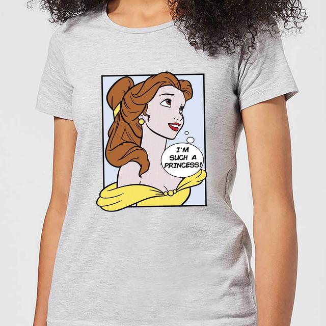 Camiseta Disney La Bella y la Bestia Bella Arte Pop - Mujer - Gris - 5XL on Productcaster.