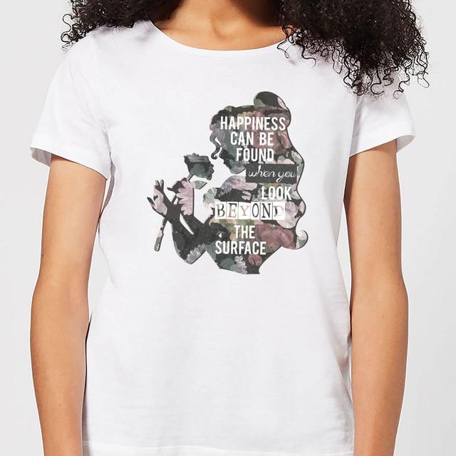 Disney Die Schöne und das Biest Happiness Damen T-Shirt - Weiß - S on Productcaster.