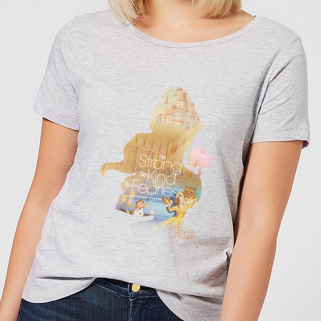 Camiseta Disney La Bella y la Bestia Silueta Bella Be Strong - Mujer - Gris - XXL on Productcaster.