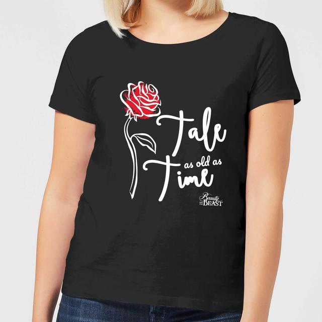 Disney Beauty And The Beast Tale As Old As Time Rose Women's T-Shirt - Black - XL on Productcaster.