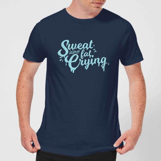 Sweat Is Just Fat Crying T-Shirt - Navy - S - Marineblau on Productcaster.