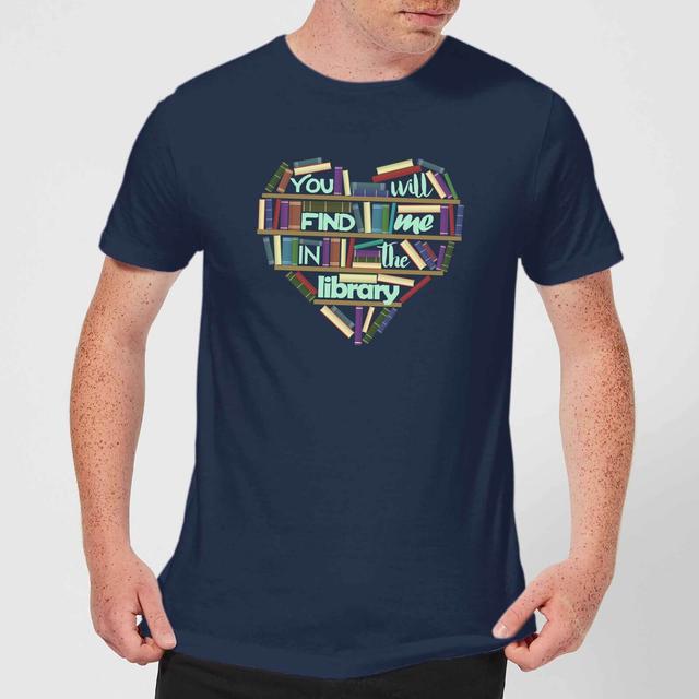 You Will Find Me In The Library T-Shirt - Navy - XXL - Marineblau on Productcaster.