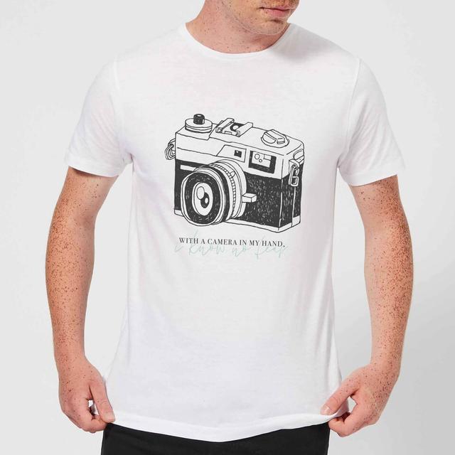 With A Camera In My Hand, I Know No Fear T-Shirt - White - S - Weiß on Productcaster.