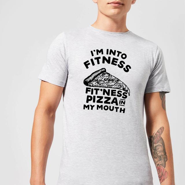 Fitness Pizza T-Shirt – Grau - L on Productcaster.