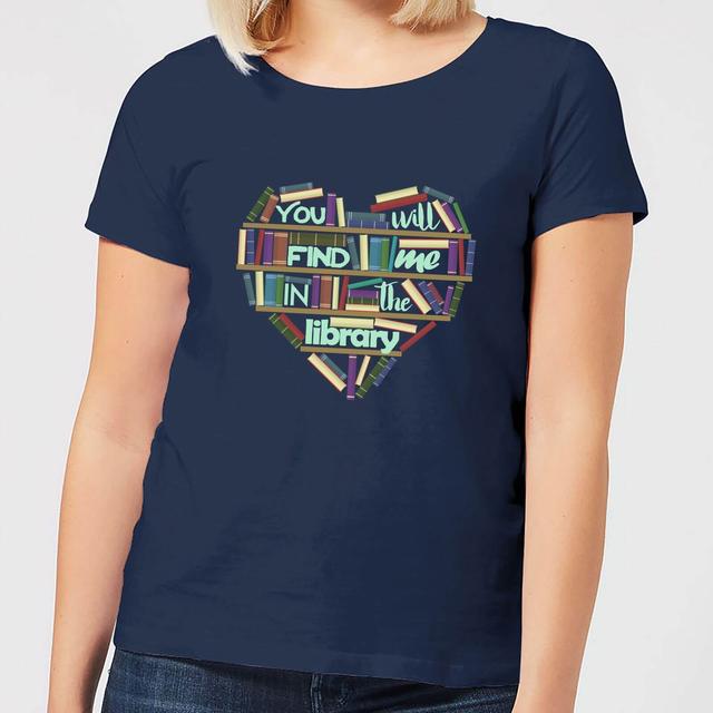 You Will Find Me In The Library Women's T-Shirt - Navy - XXL - Navy on Productcaster.