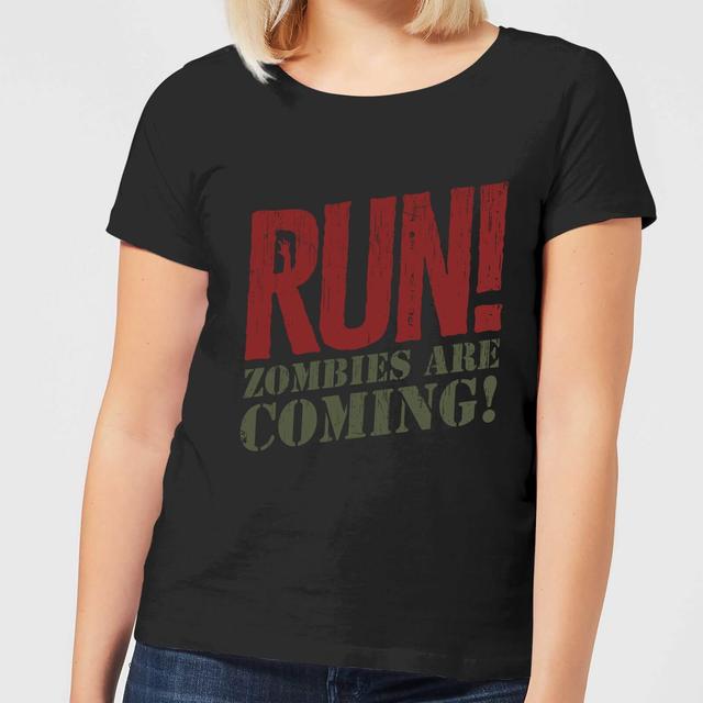 CORRE! Se acercan los zombies! Camiseta para mujer - Negro - 3XL - Negro on Productcaster.