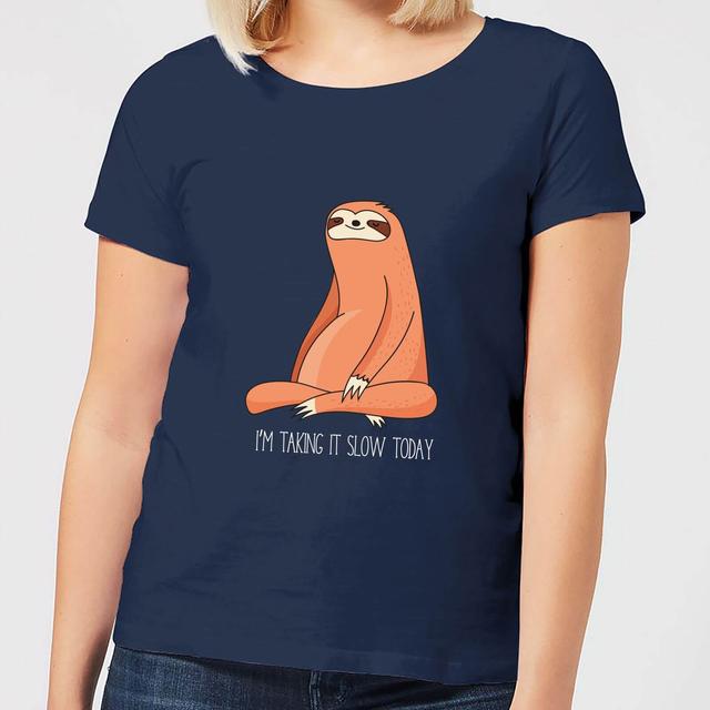 Taking It Slow Today Women's T-Shirt - Navy - S - Marineblau on Productcaster.