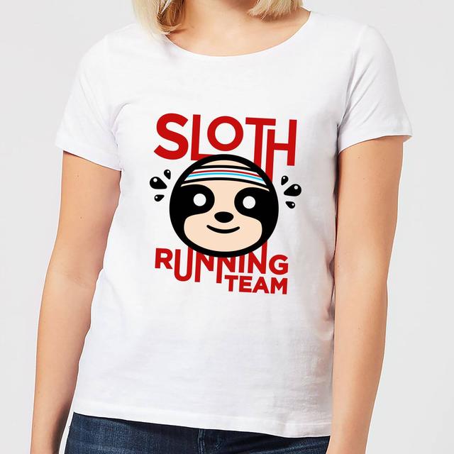 Sloth Running Team Women's T-Shirt - White - L - Weiß on Productcaster.