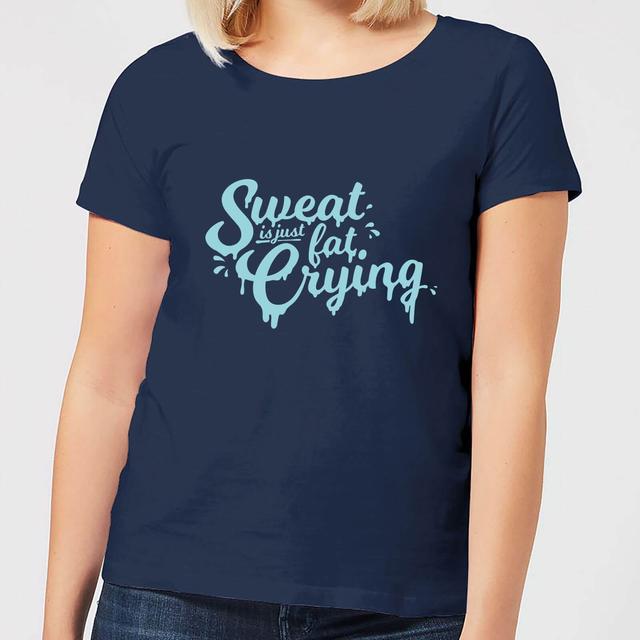 Sweat Is Just Fat Crying Women's T-Shirt - Navy - S - Marineblau on Productcaster.